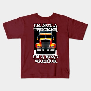 Truck Driving Road Warrior Kids T-Shirt